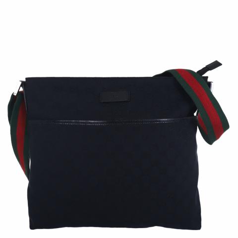 Sell Gucci Vintage GG Canvas Messenger Bag Black HuntStreet